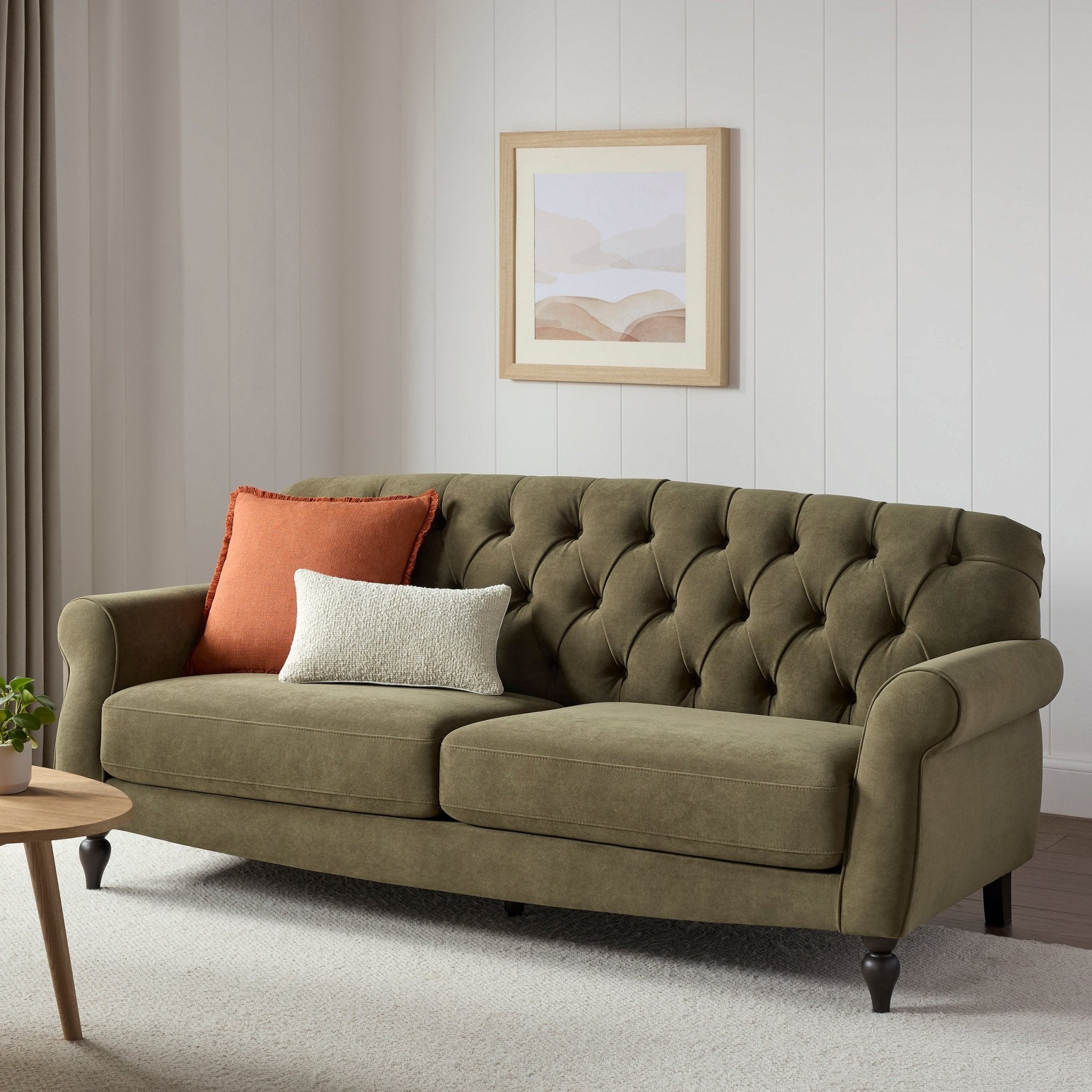 Hebden 3 Seater Sofa - Olive Green