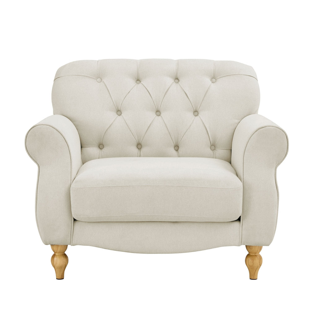 Hebden Armchair - Cream Linen