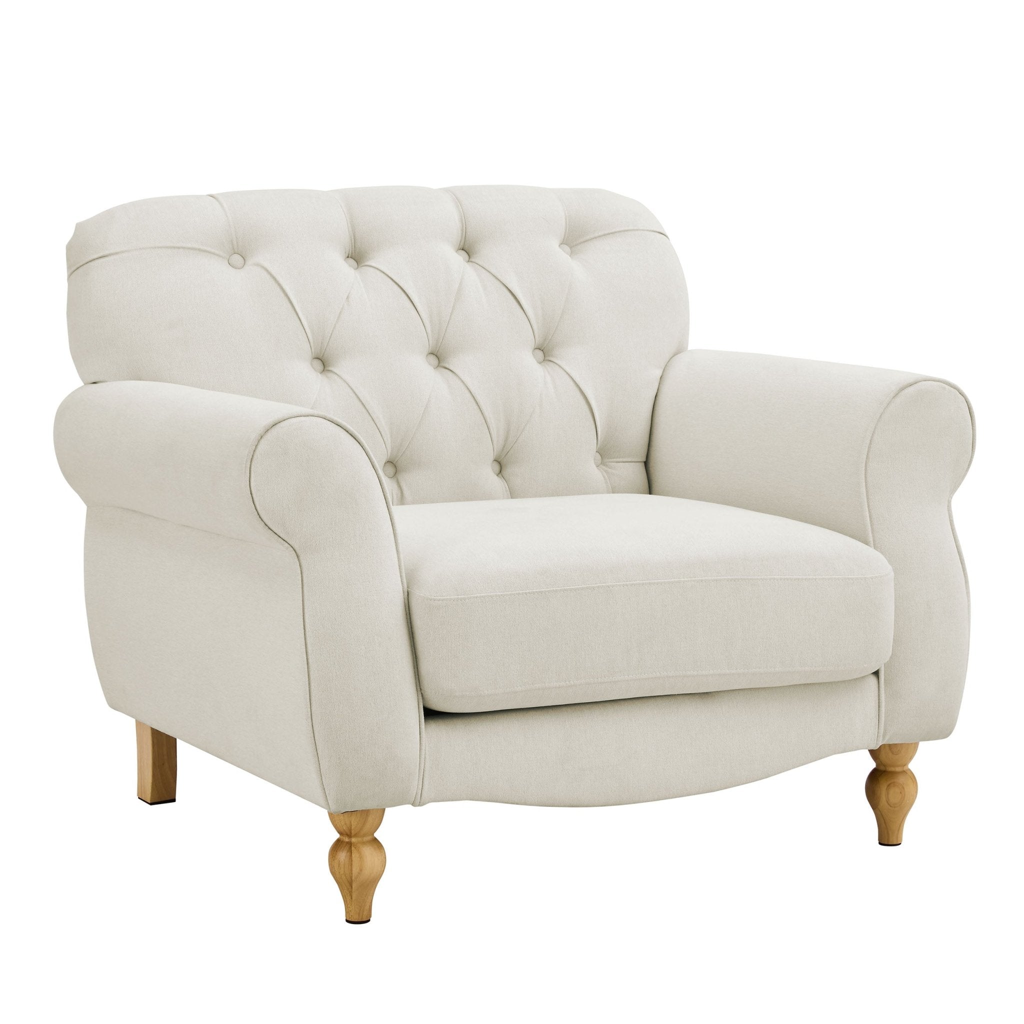 Hebden Armchair - Cream Linen