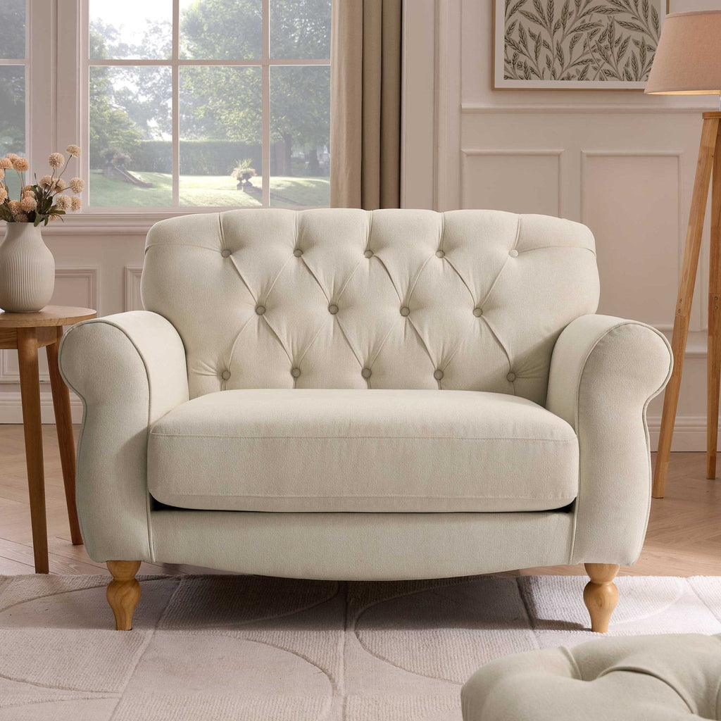 Hebden Loveseat - Cream Linen