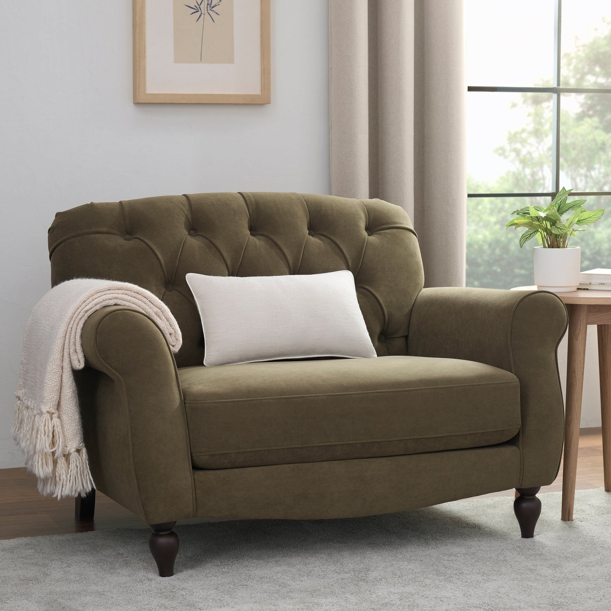 Hebden Loveseat - Olive Green