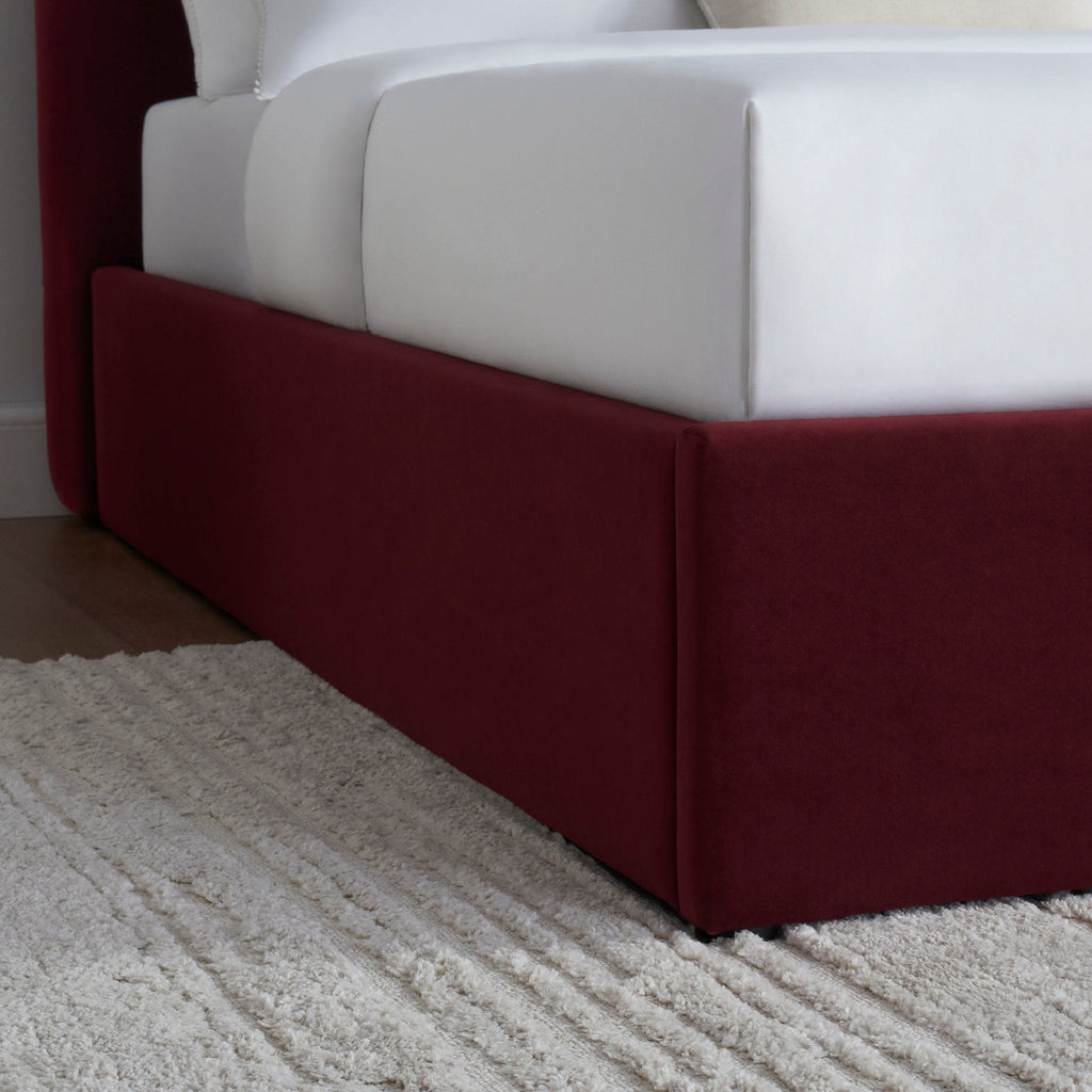 Hebden Ottoman Storage Bed - Berry