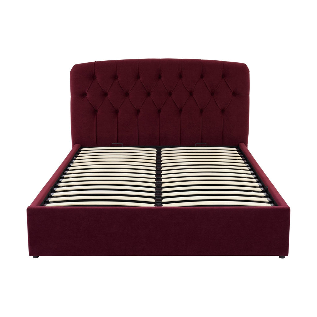 Hebden Ottoman Storage Bed - Berry