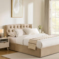 Hebden Ottoman Storage Bed - Light Taupe