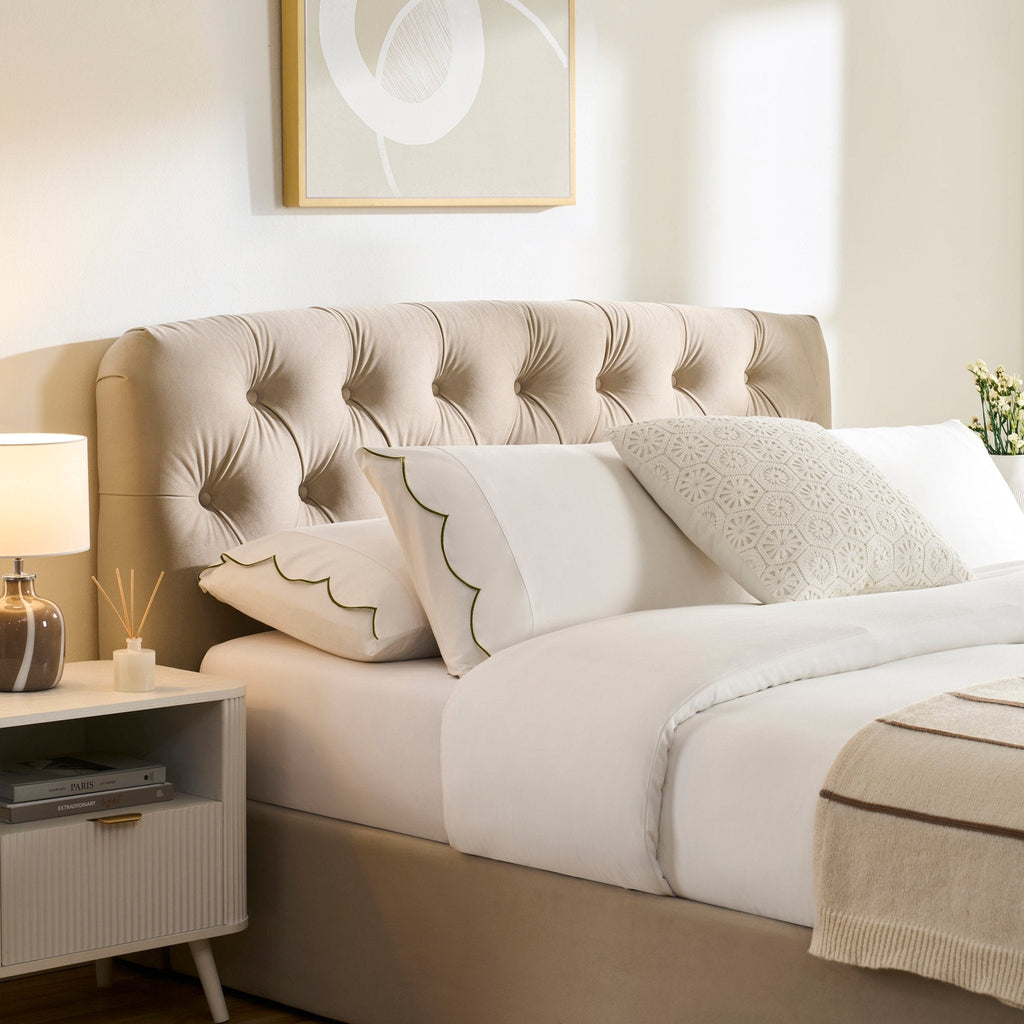 Hebden Ottoman Storage Bed - Light Taupe