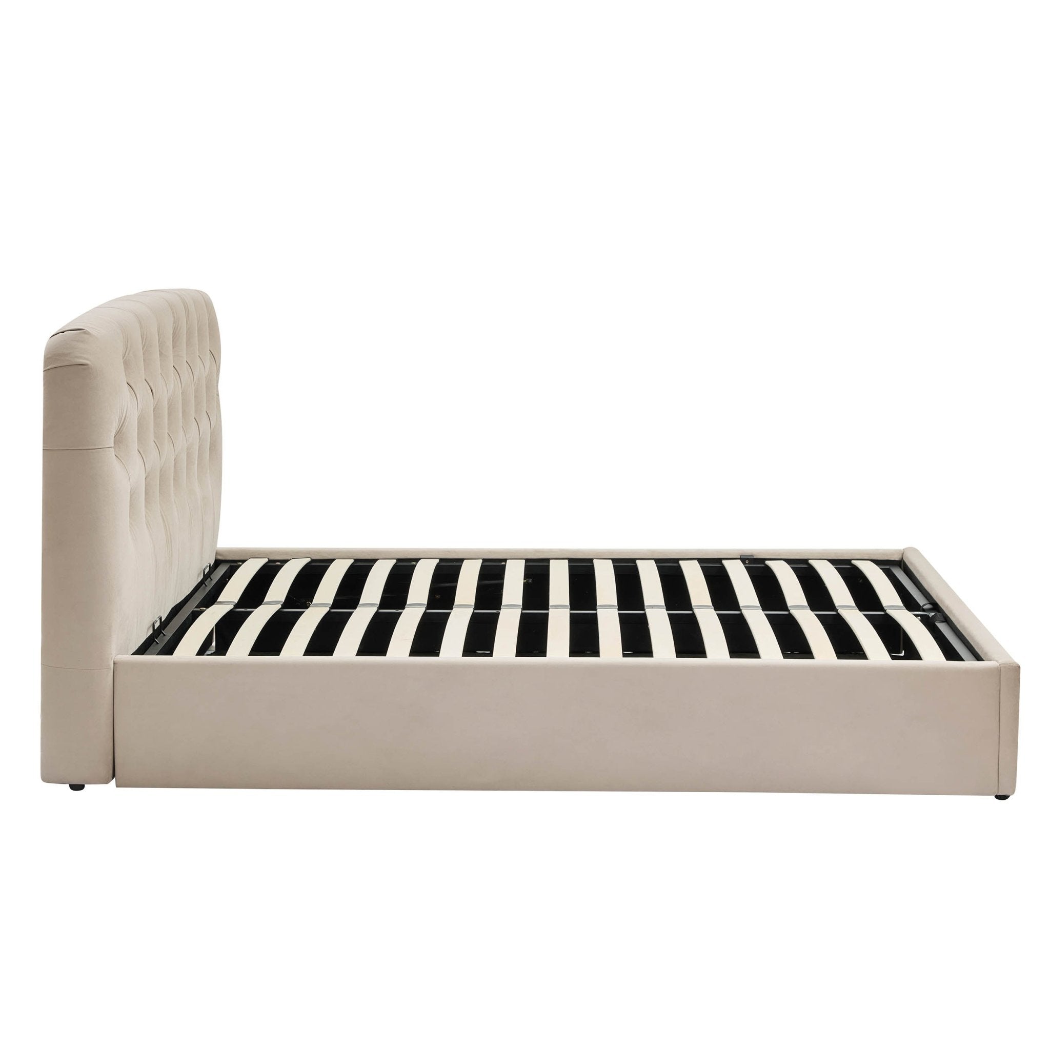 Hebden Ottoman Storage Bed - Light Taupe