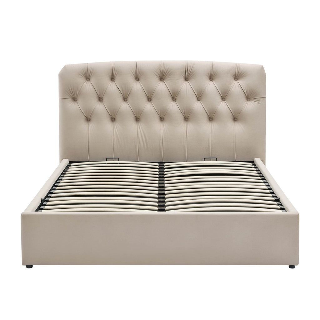 Hebden Ottoman Storage Bed - Light Taupe