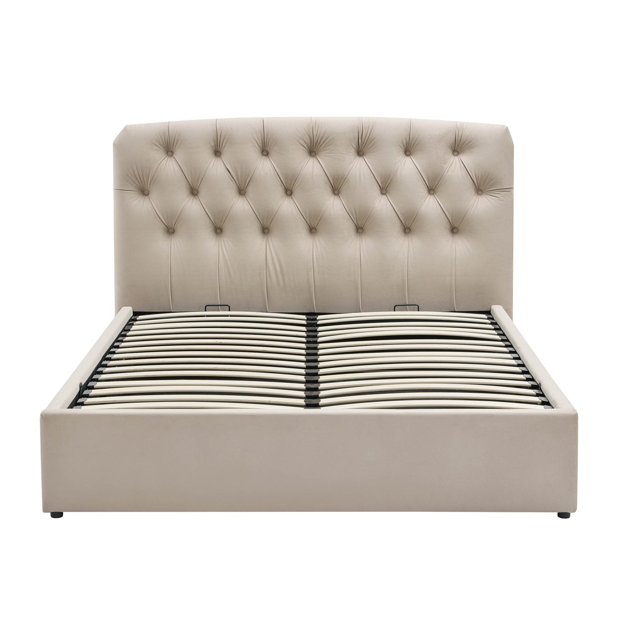 Hebden Ottoman Storage Bed - Light Taupe