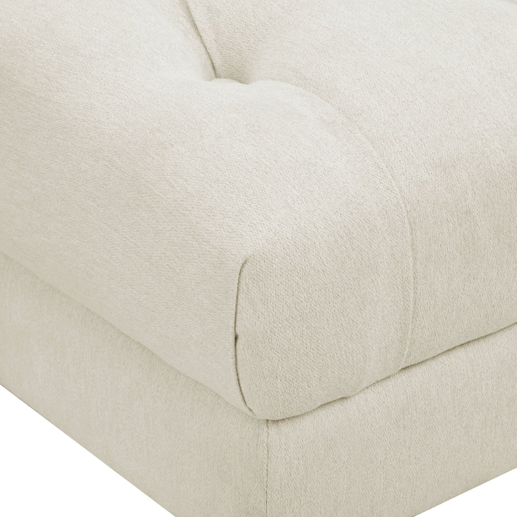 Hebden Pouffe - Cream Linen