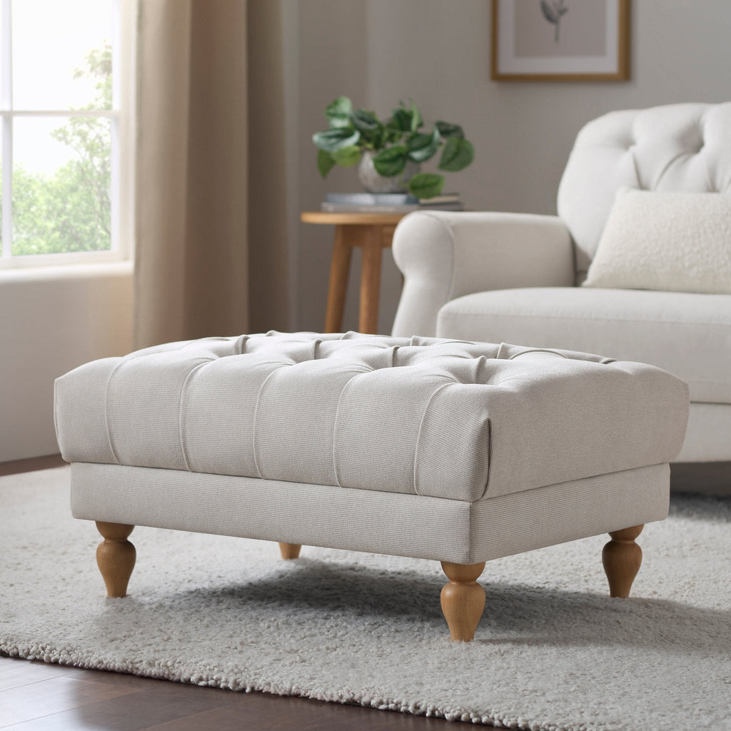 Hebden Pouffe - Natural Stripe