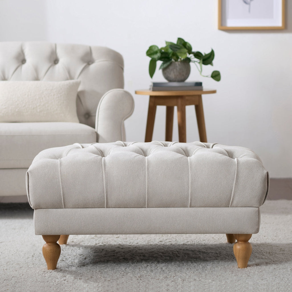 Hebden Pouffe - Natural Stripe