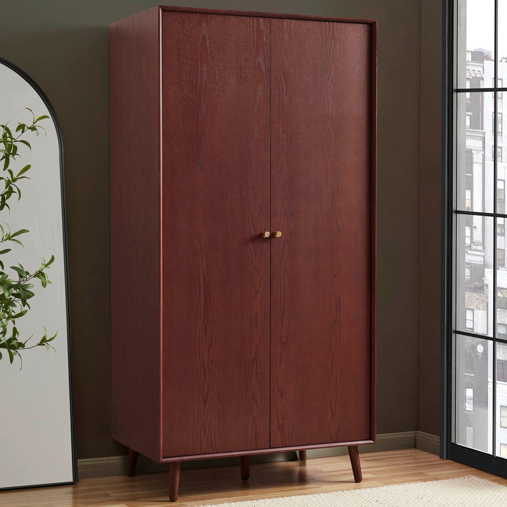 Heidi Oak 2 Door Wardrobe - Cherry Wood