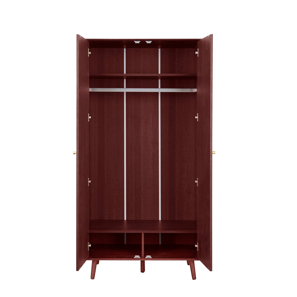 Heidi Oak 2 Door Wardrobe - Cherry Wood