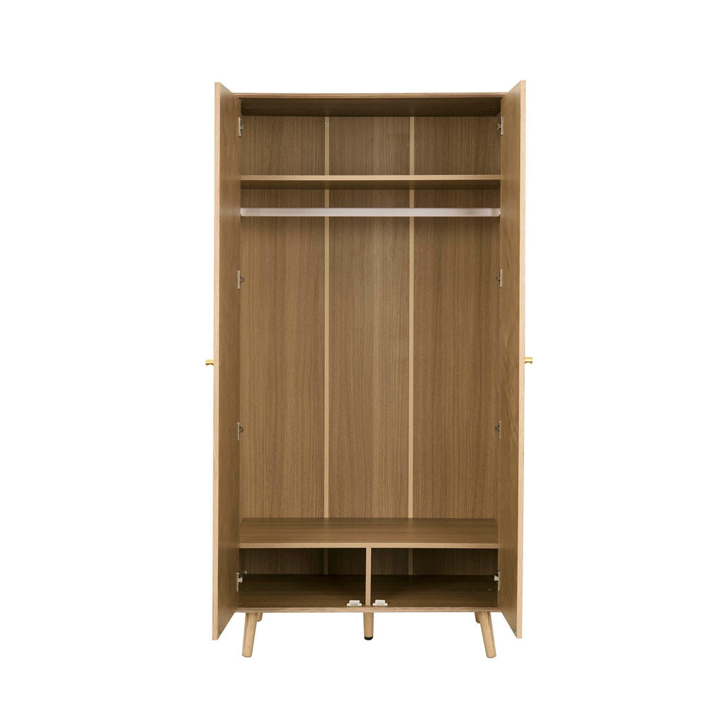 Heidi Oak 2 Door Wardrobe - Light Wood