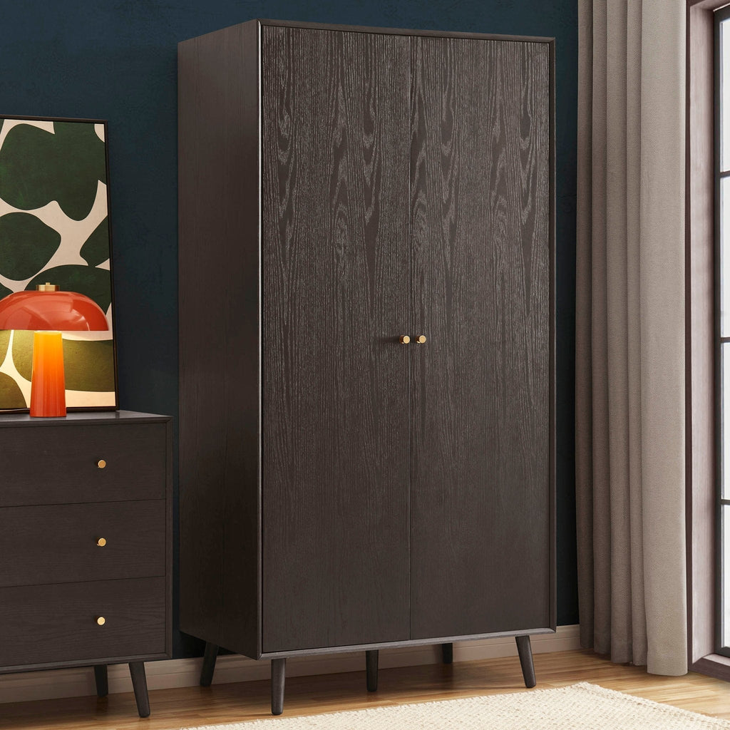 Heidi Oak 2 Door Wardrobe - Walnut