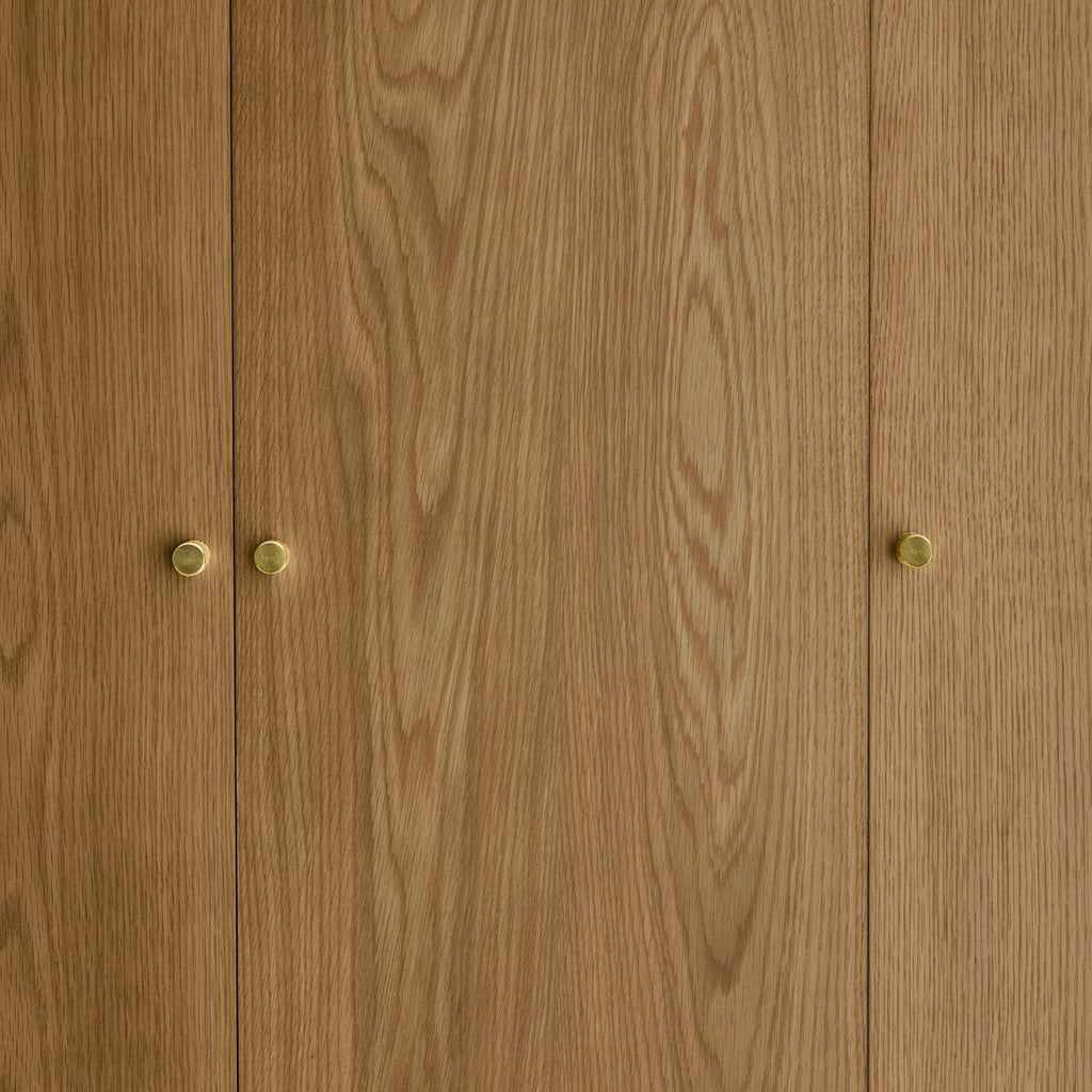 Heidi Oak 3 Door Wardrobe with Drawers - Light Wood