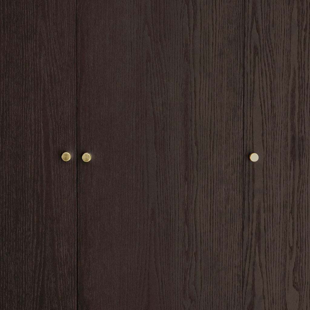Heidi Oak 3 Door Wardrobe with Drawers - Walnut