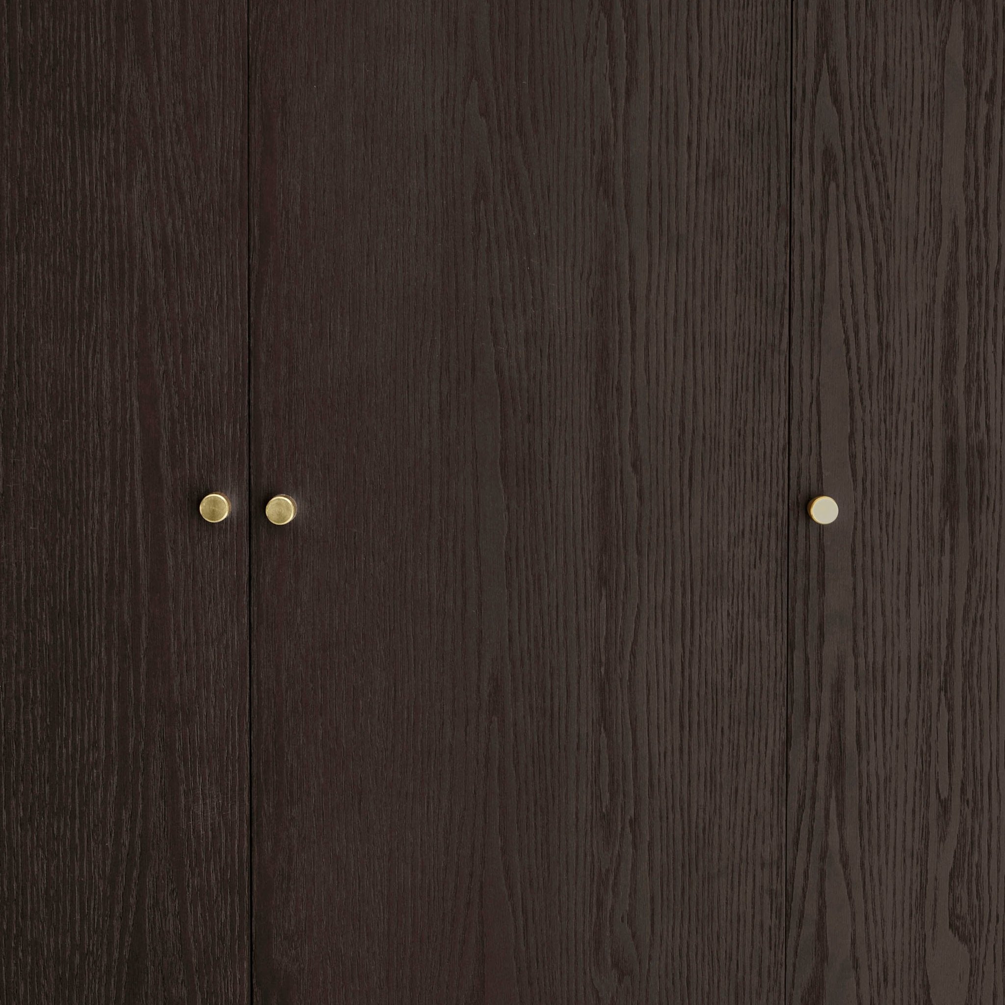 Heidi Oak 3 Door Wardrobe with Drawers - Walnut