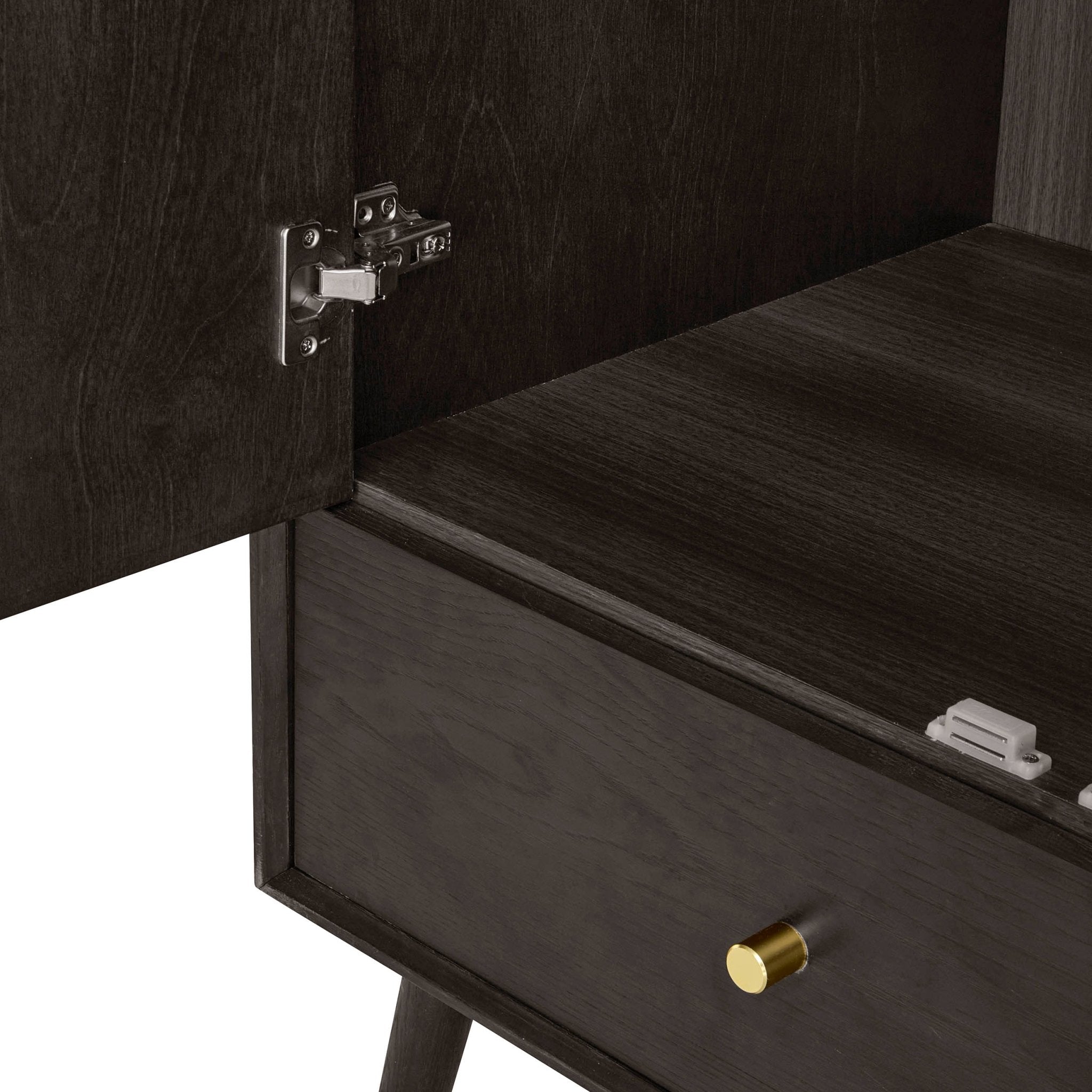 Heidi Oak 3 Door Wardrobe with Drawers - Walnut
