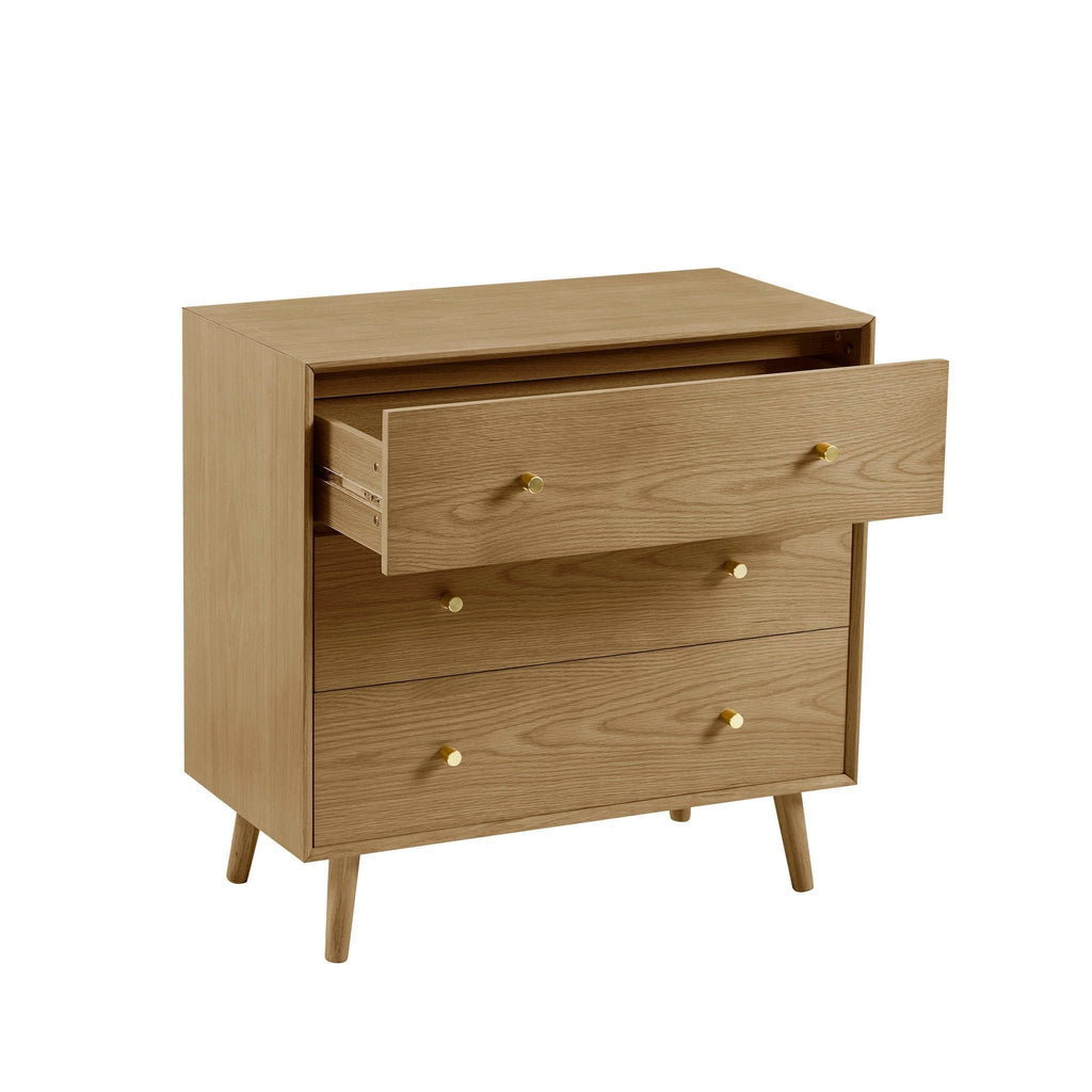Heidi Oak 3 Drawer Chest - Light Wood