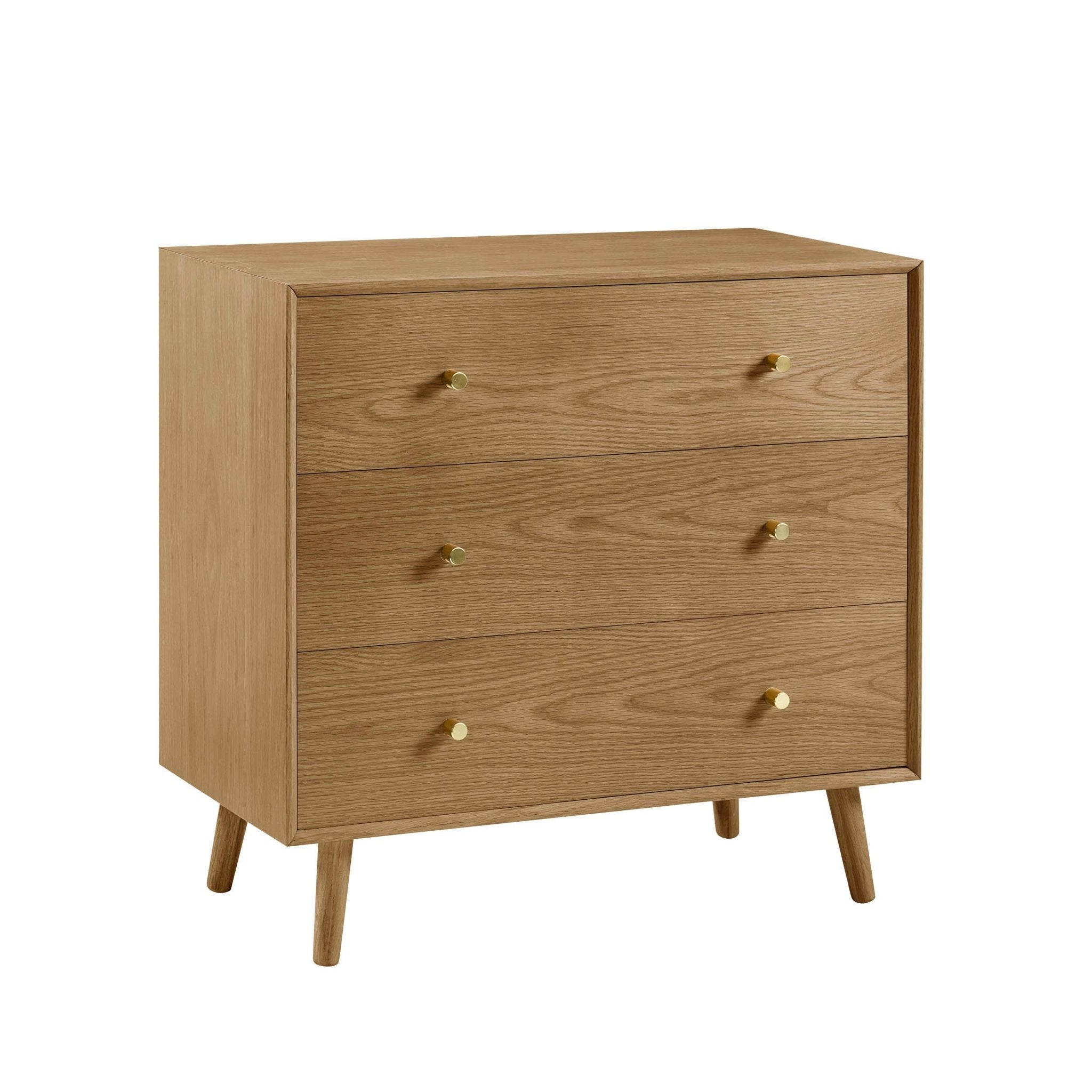 Heidi Oak 3 Drawer Chest - Light Wood