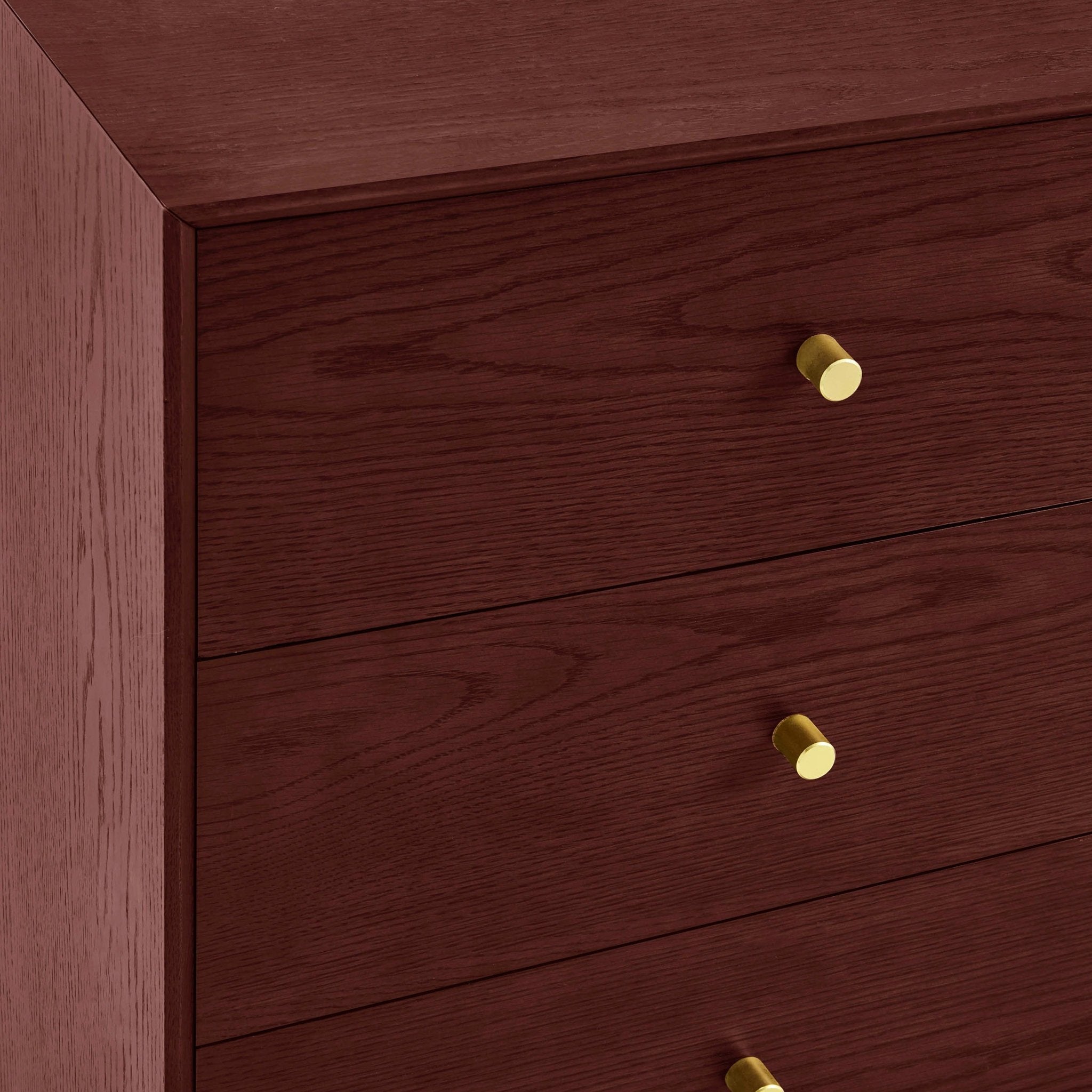 Heidi Oak 6 Drawer Chest - Cherry Wood