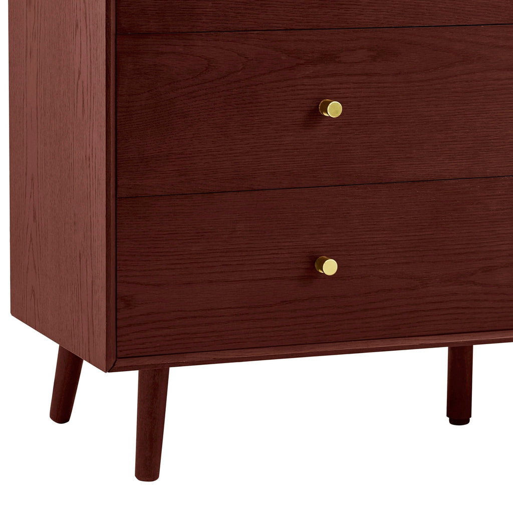 Heidi Oak 6 Drawer Chest - Cherry Wood