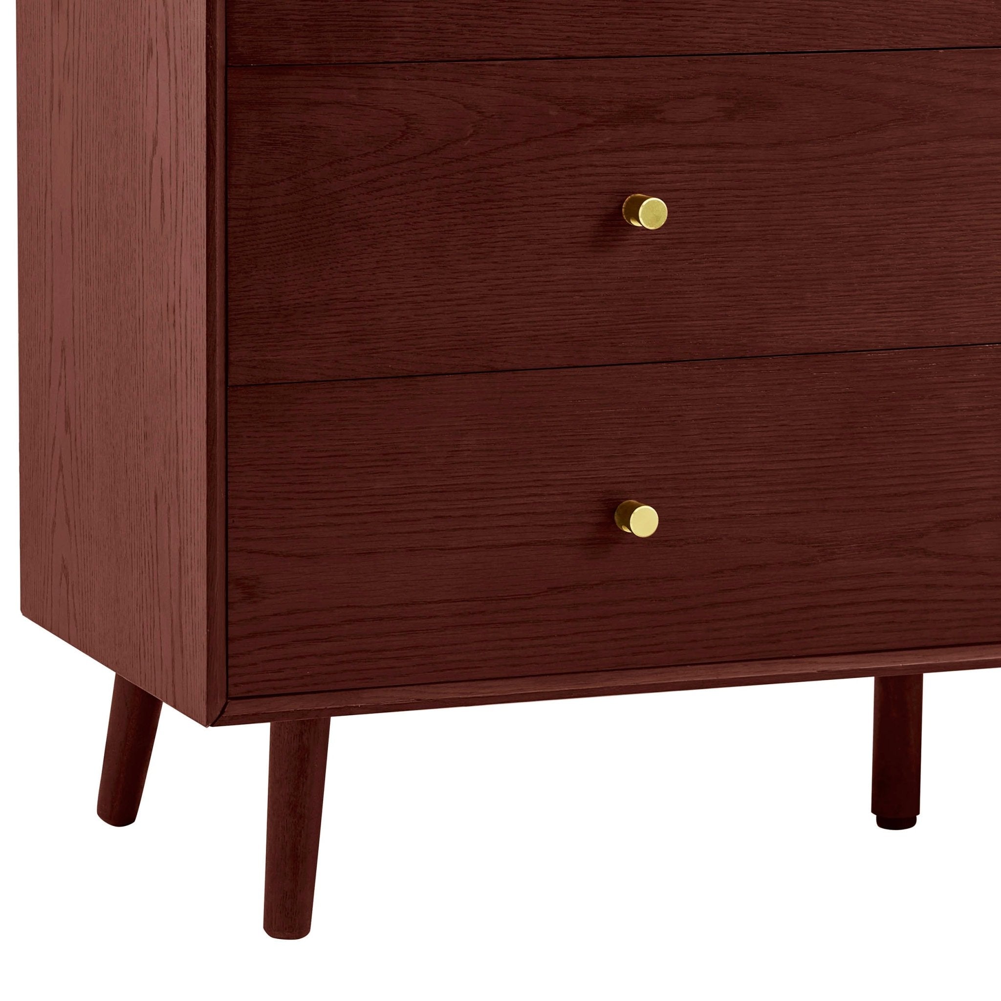 Heidi Oak 6 Drawer Chest - Cherry Wood
