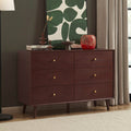 Heidi Oak 6 Drawer Chest - Cherry Wood