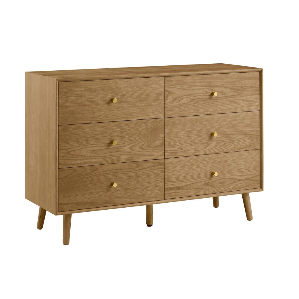 Heidi Oak 6 Drawer Chest - Light Wood