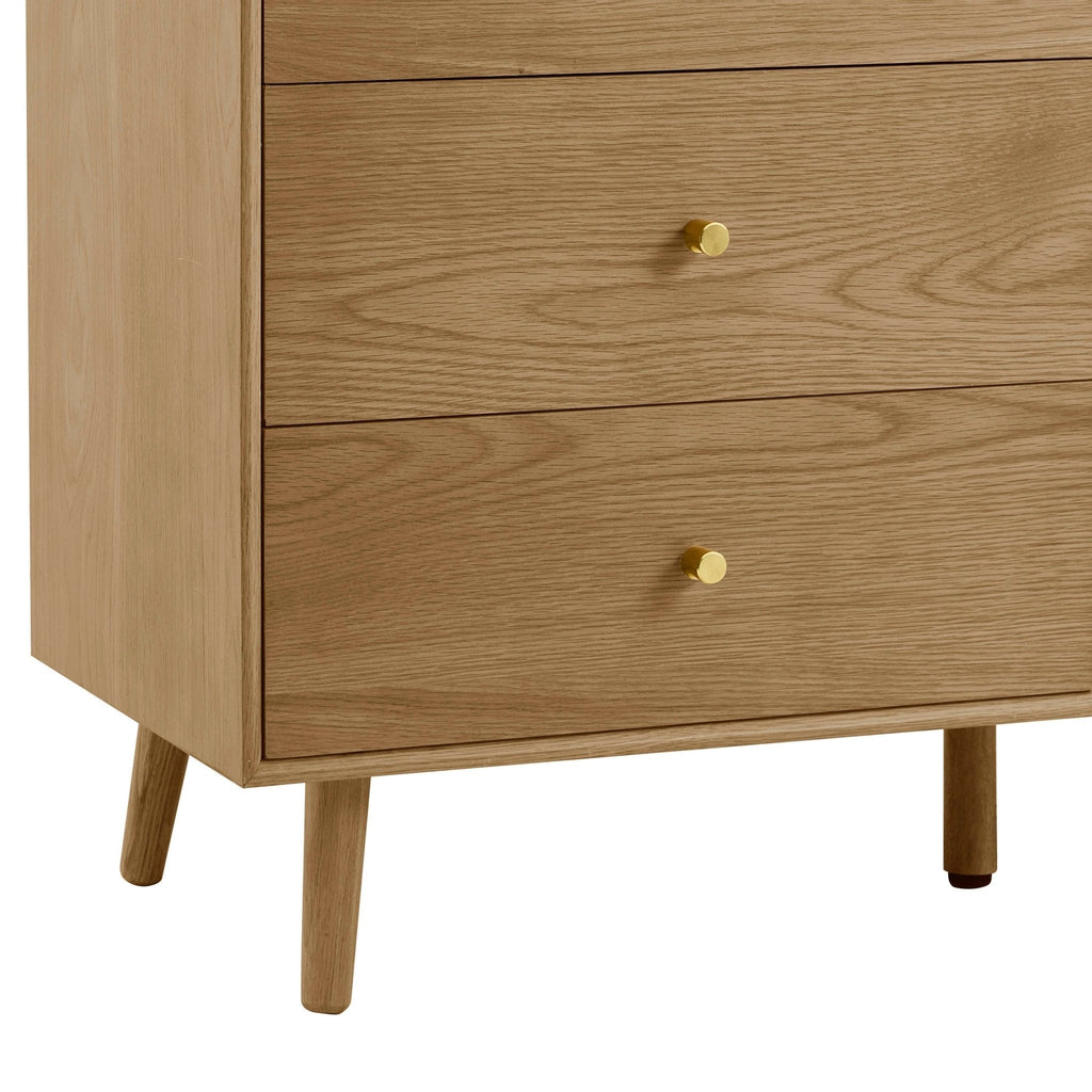 Heidi Oak 6 Drawer Chest - Light Wood