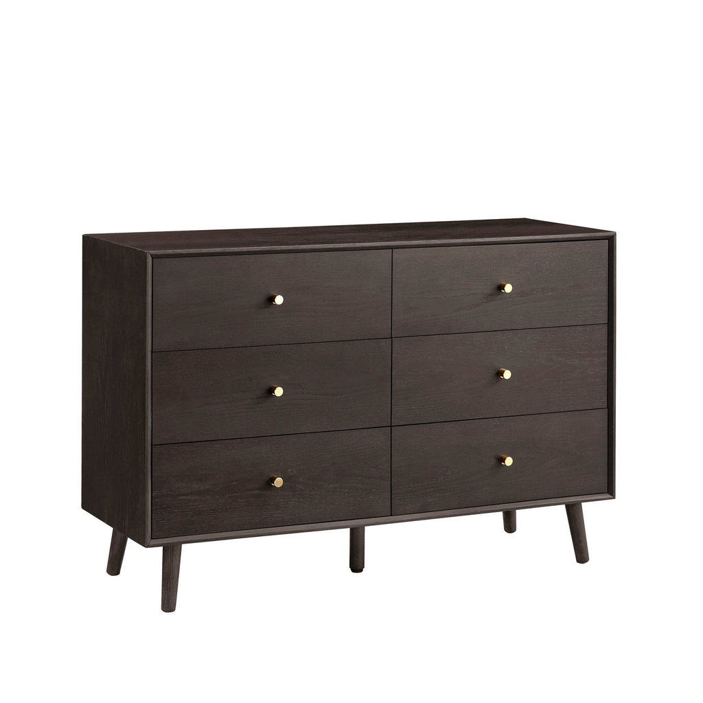 Heidi Oak 6 Drawer Chest - Walnut
