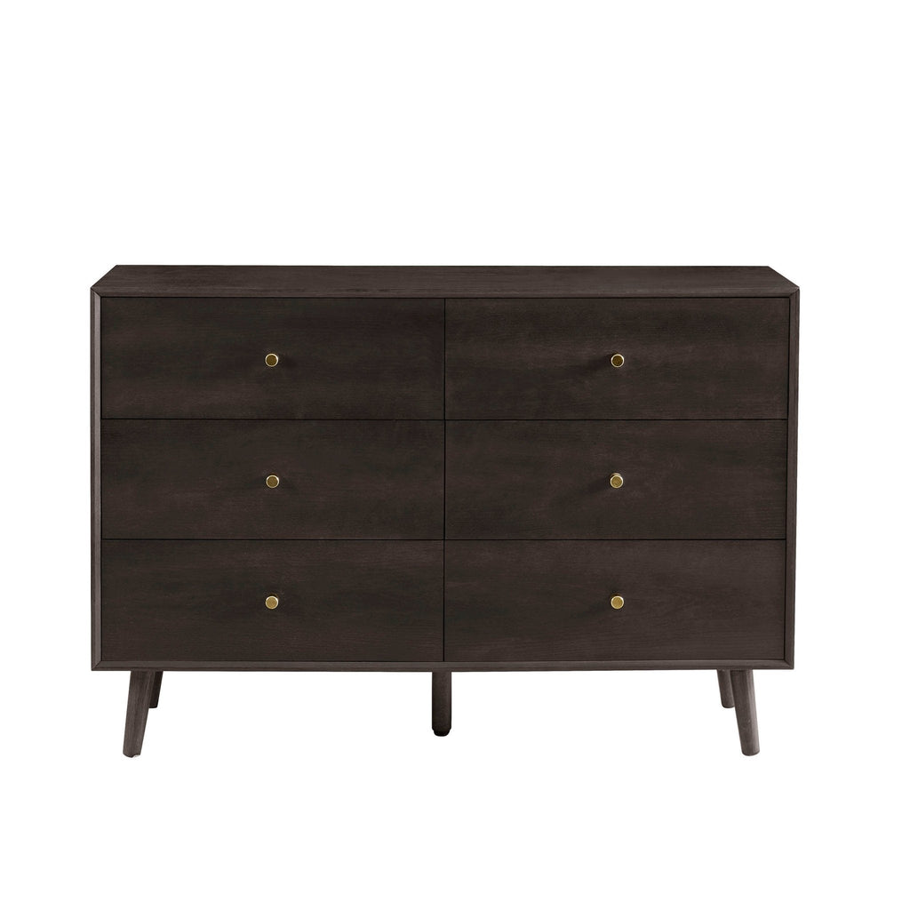 Heidi Oak 6 Drawer Chest - Walnut
