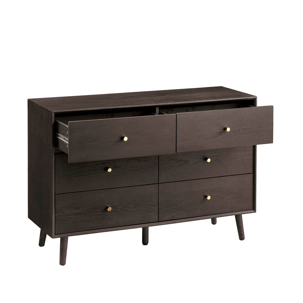 Heidi Oak 6 Drawer Chest - Walnut