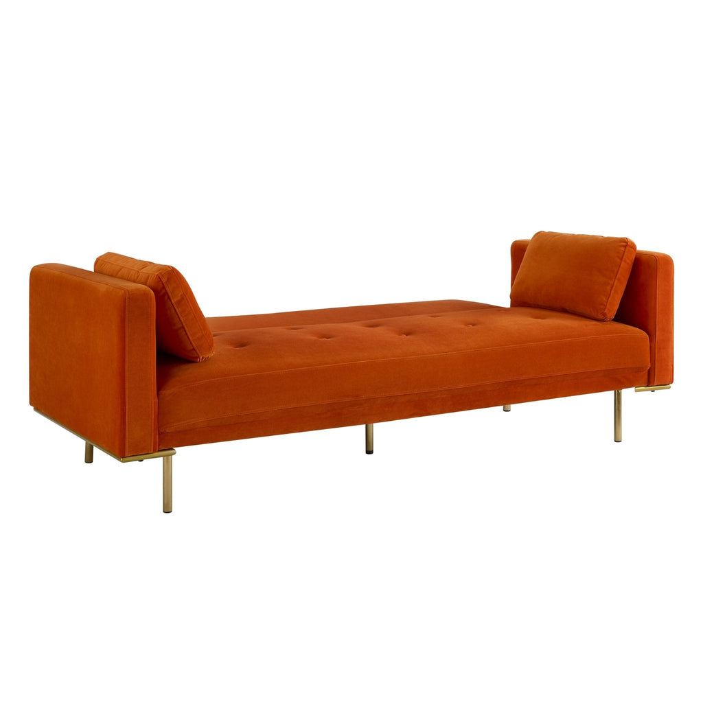 Hudson Click Clack Sofa Bed - Bright Orange