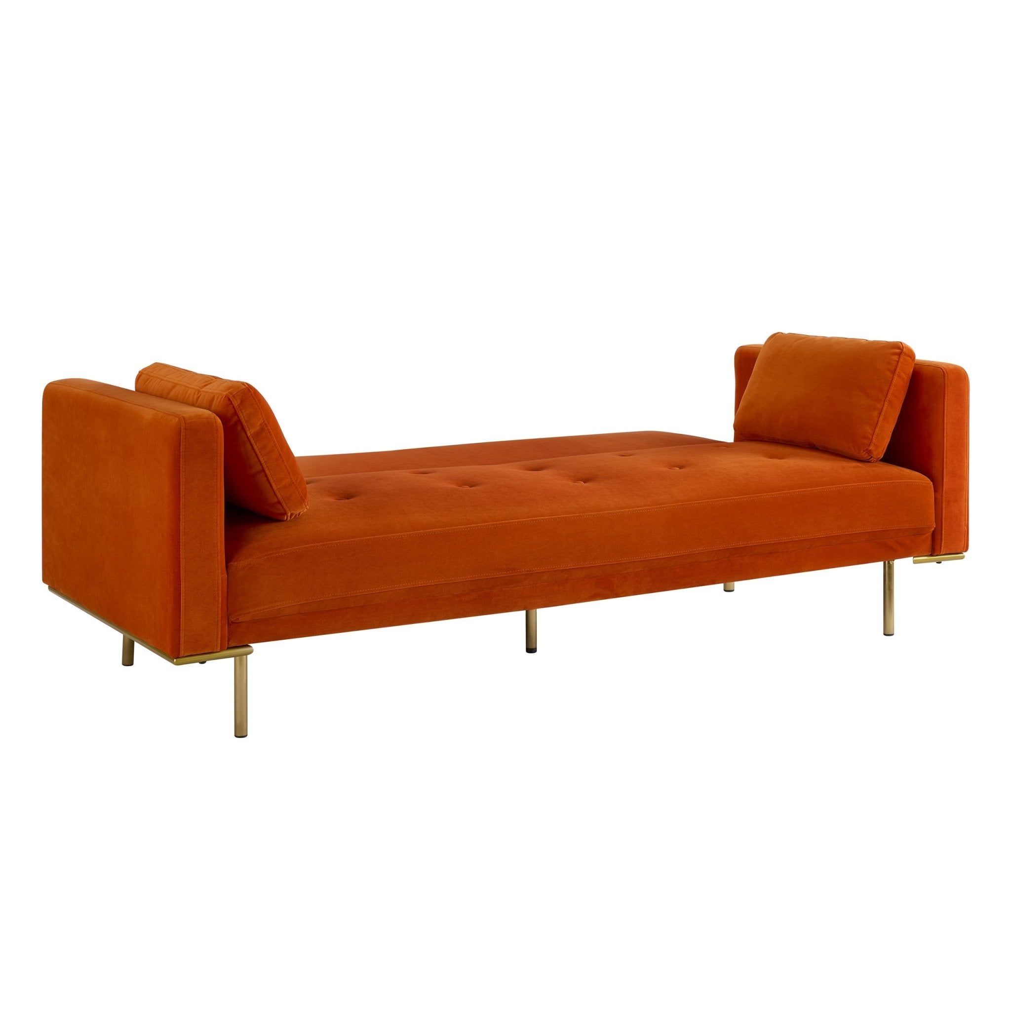 Hudson Click Clack Sofa Bed - Bright Orange