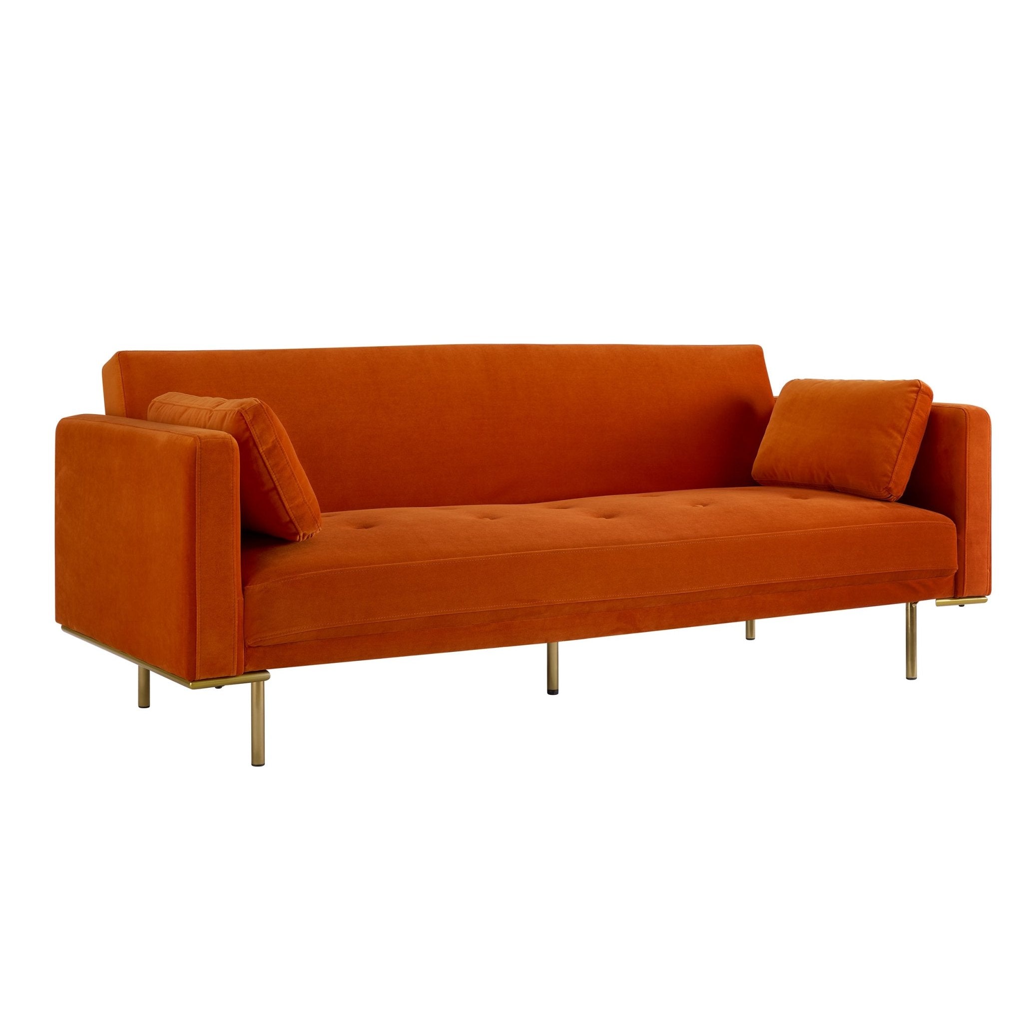 Hudson Click Clack Sofa Bed - Bright Orange
