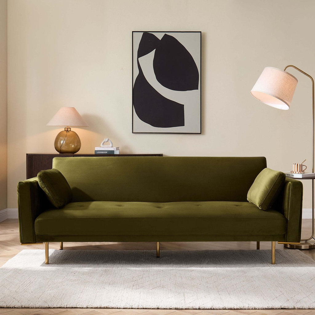 Hudson Click Clack Sofa Bed - Rich Green
