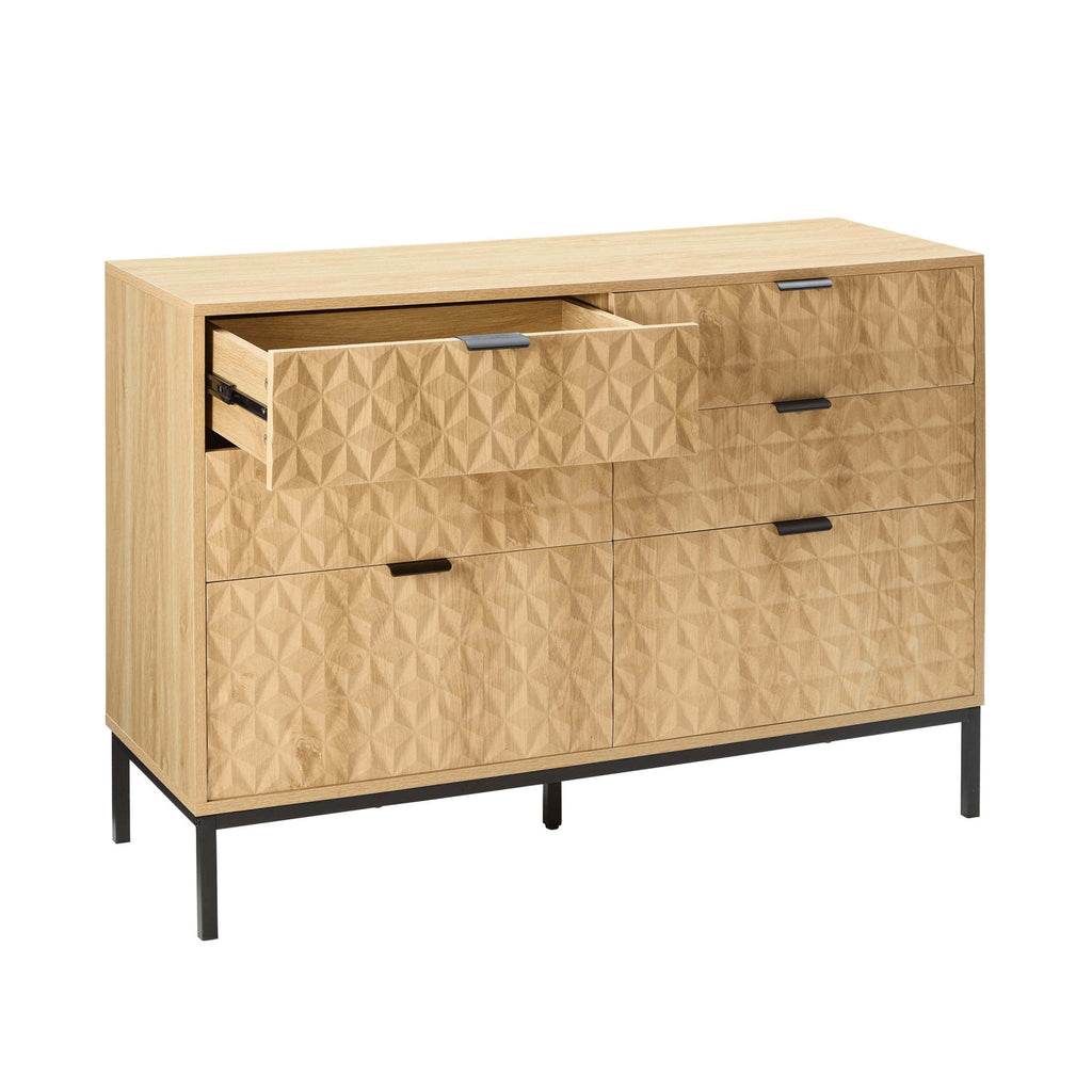 Isabella 6 Drawer Chest - Light Wood