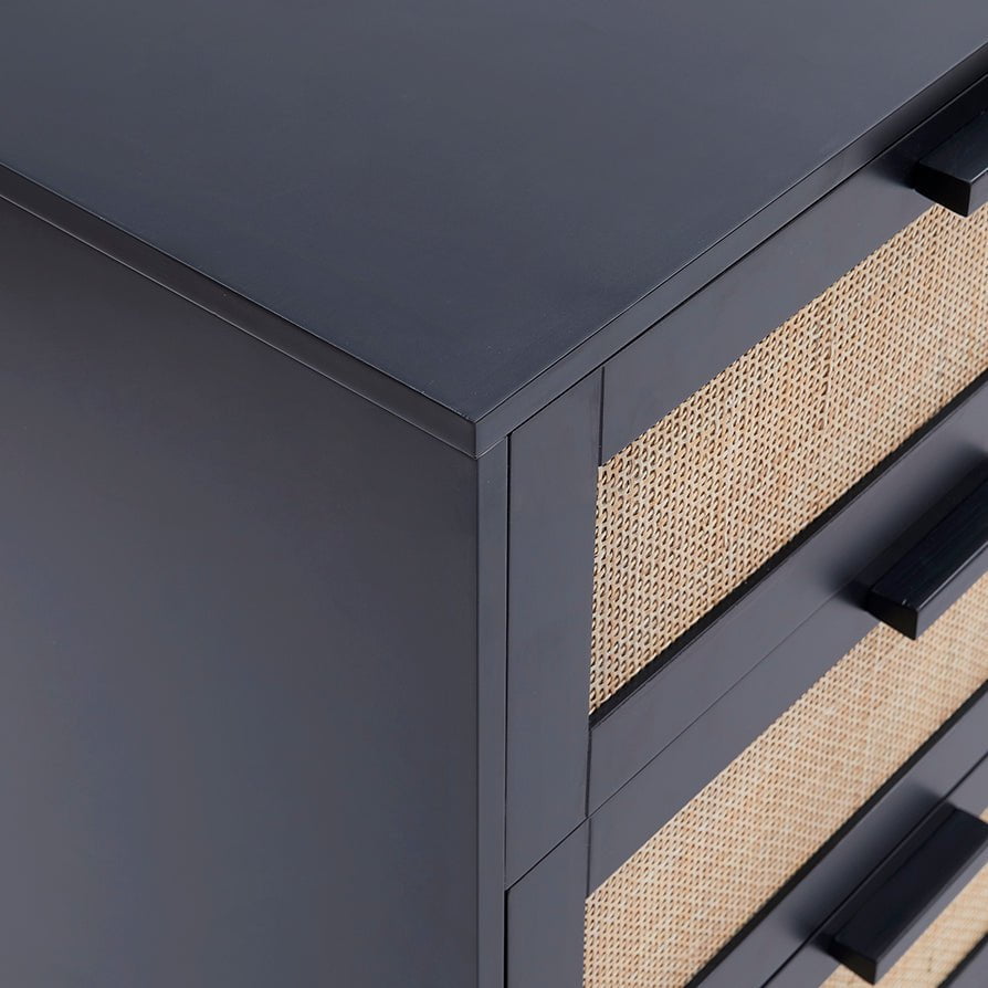 Isla 6 Drawer Chest - Black