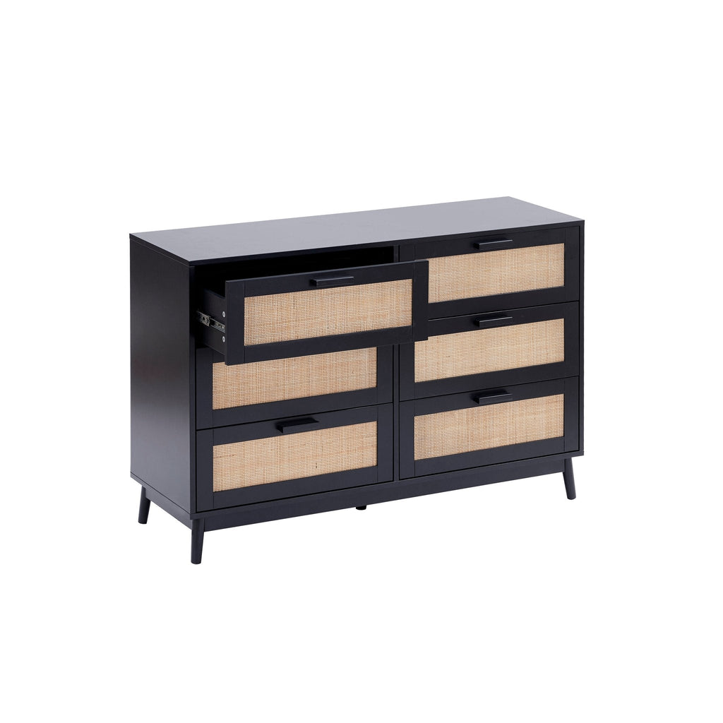 Isla 6 Drawer Chest - Black