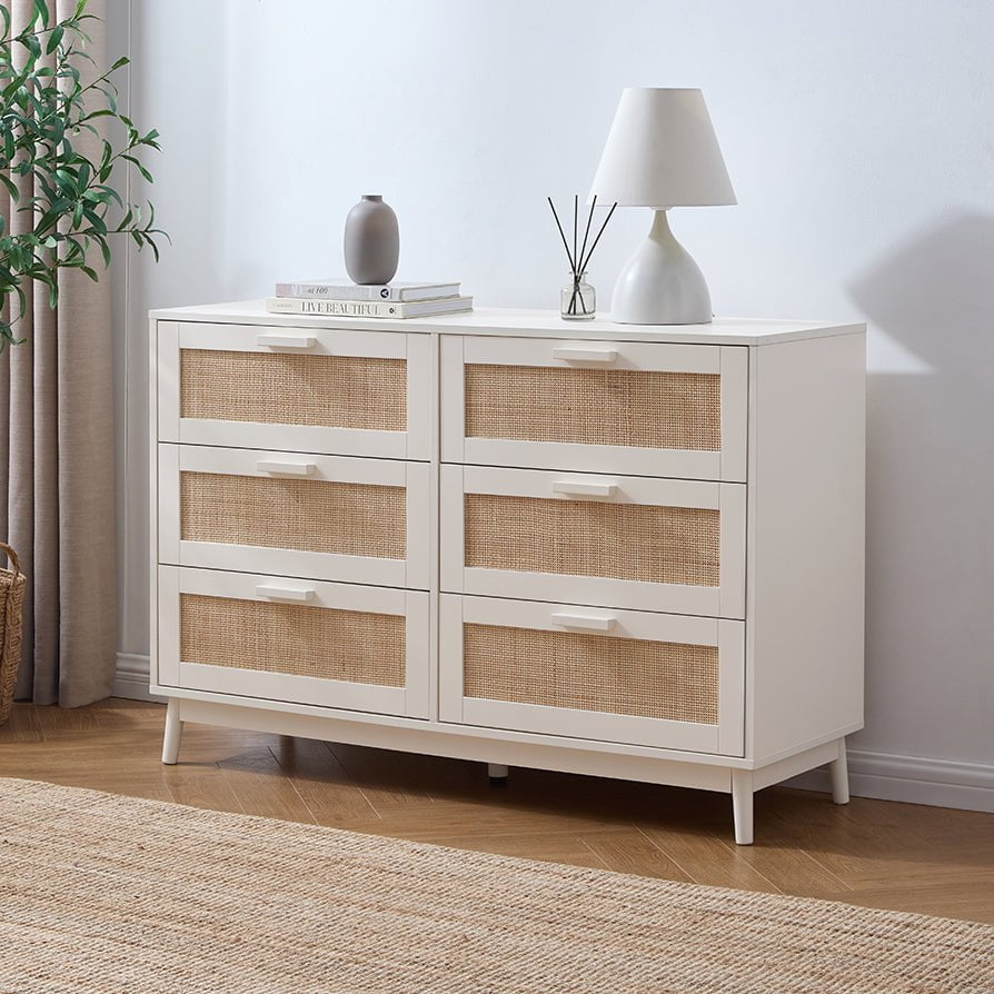 Isla 6 Drawer Chest - Cream