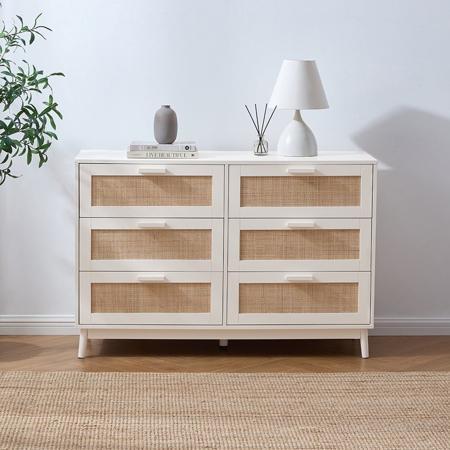 Isla 6 Drawer Chest - Cream
