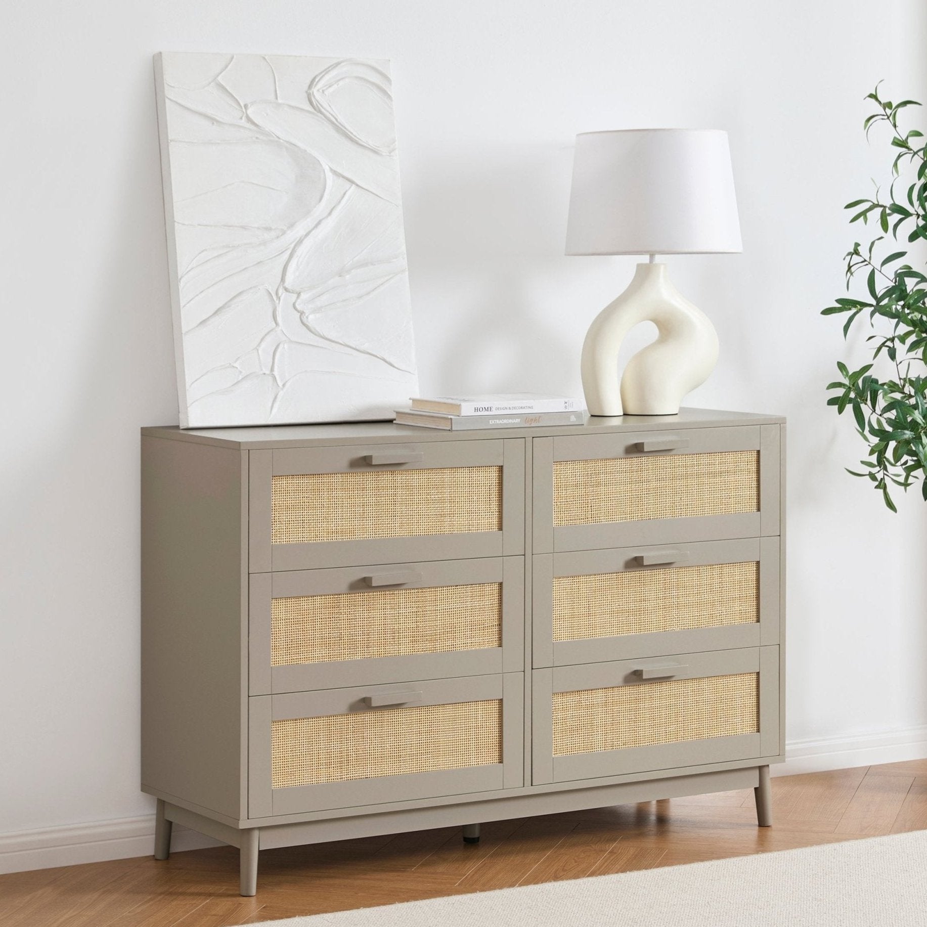 Isla 6 Drawer Chest - Taupe