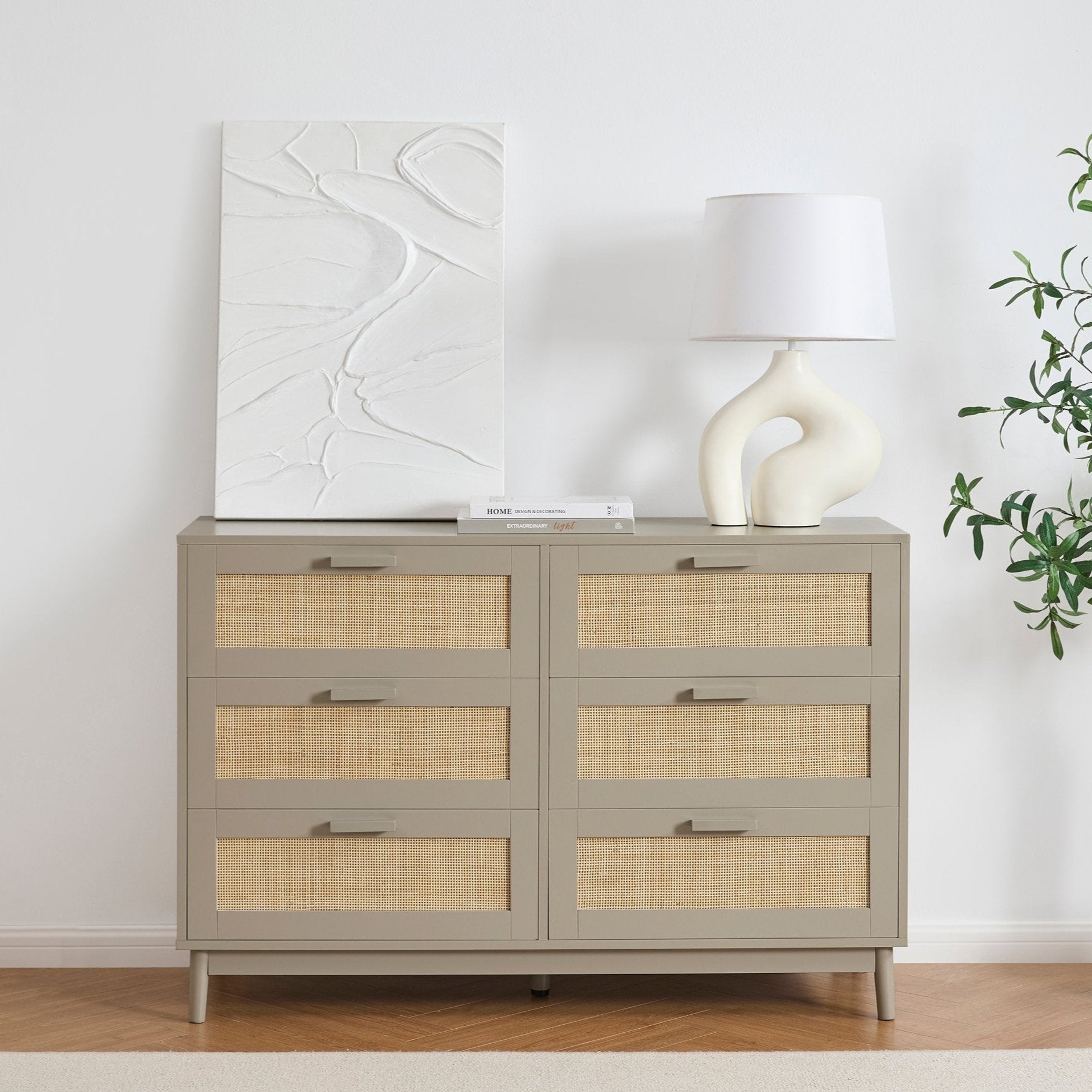 Isla 6 Drawer Chest - Taupe