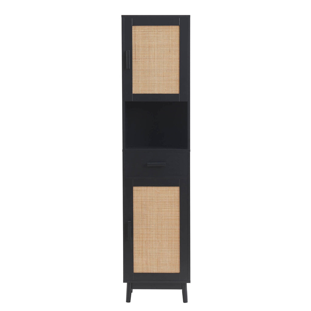 Isla Tall Storage Unit - Black