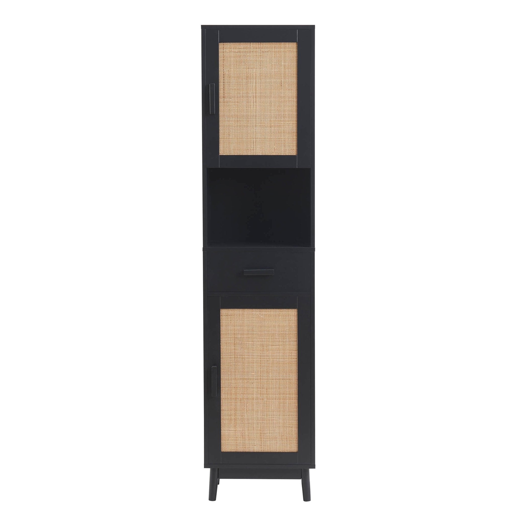 Isla Tall Storage Unit - Black