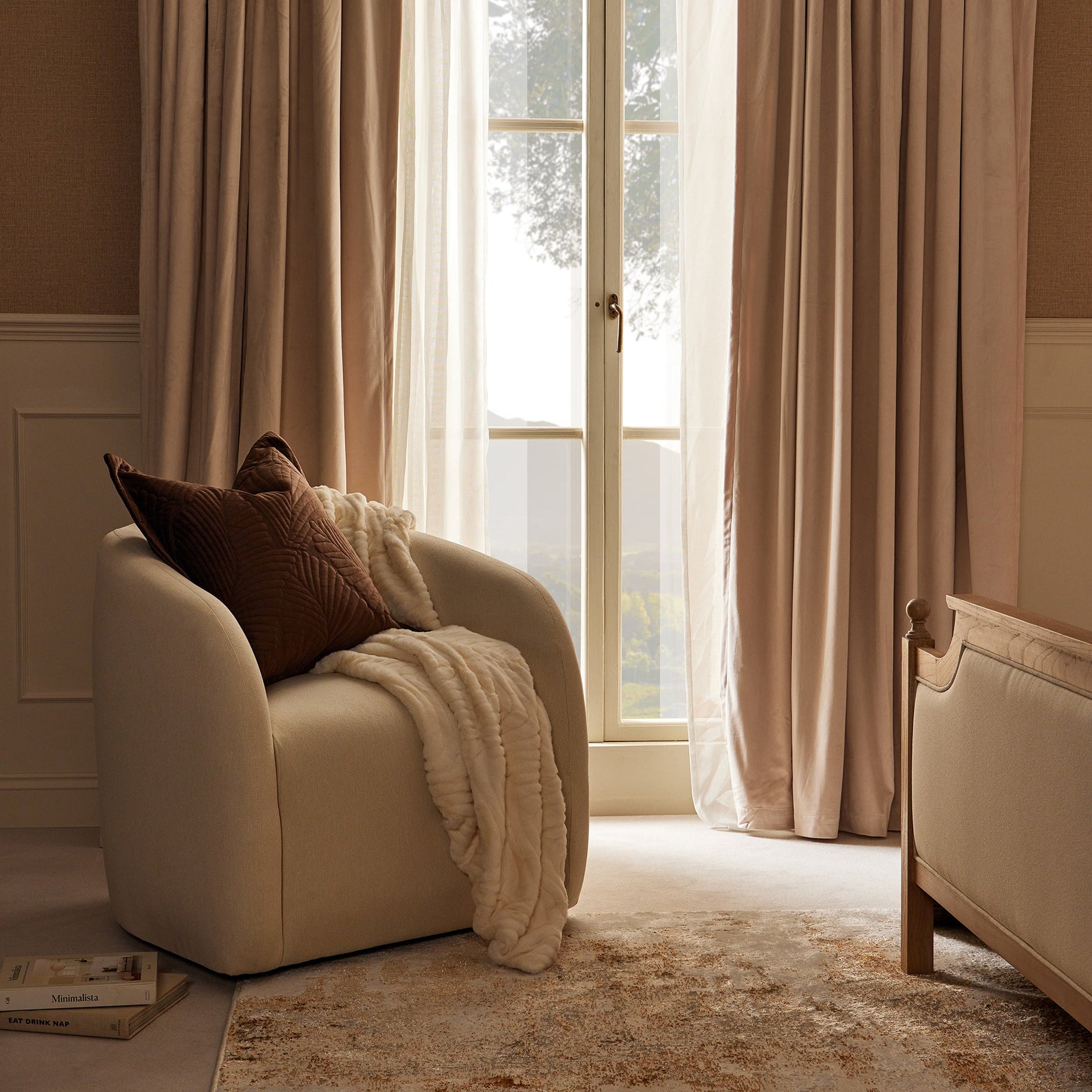 Liberty Accent Chair - Cream Linen