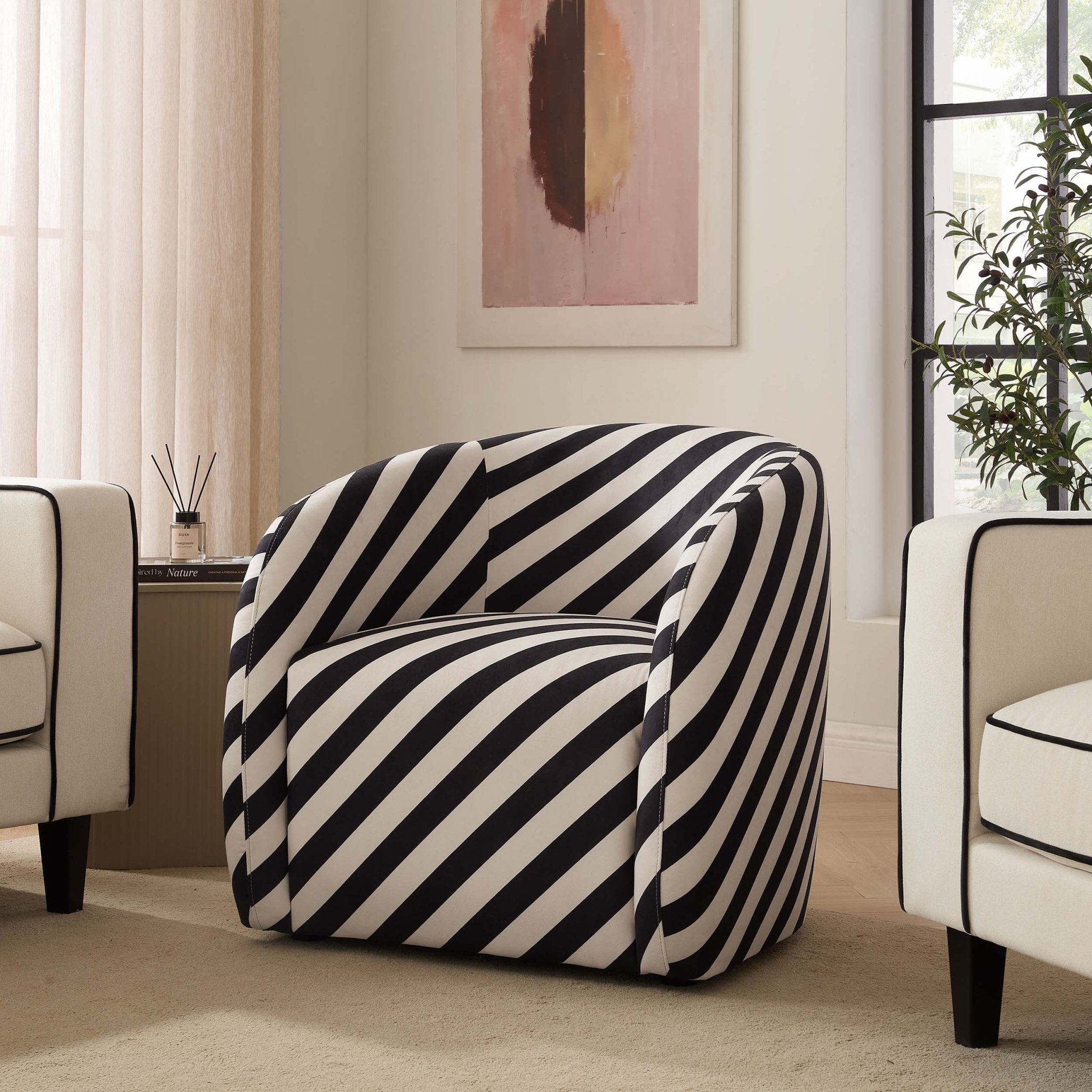Liberty Accent Chair - Mono Stripe