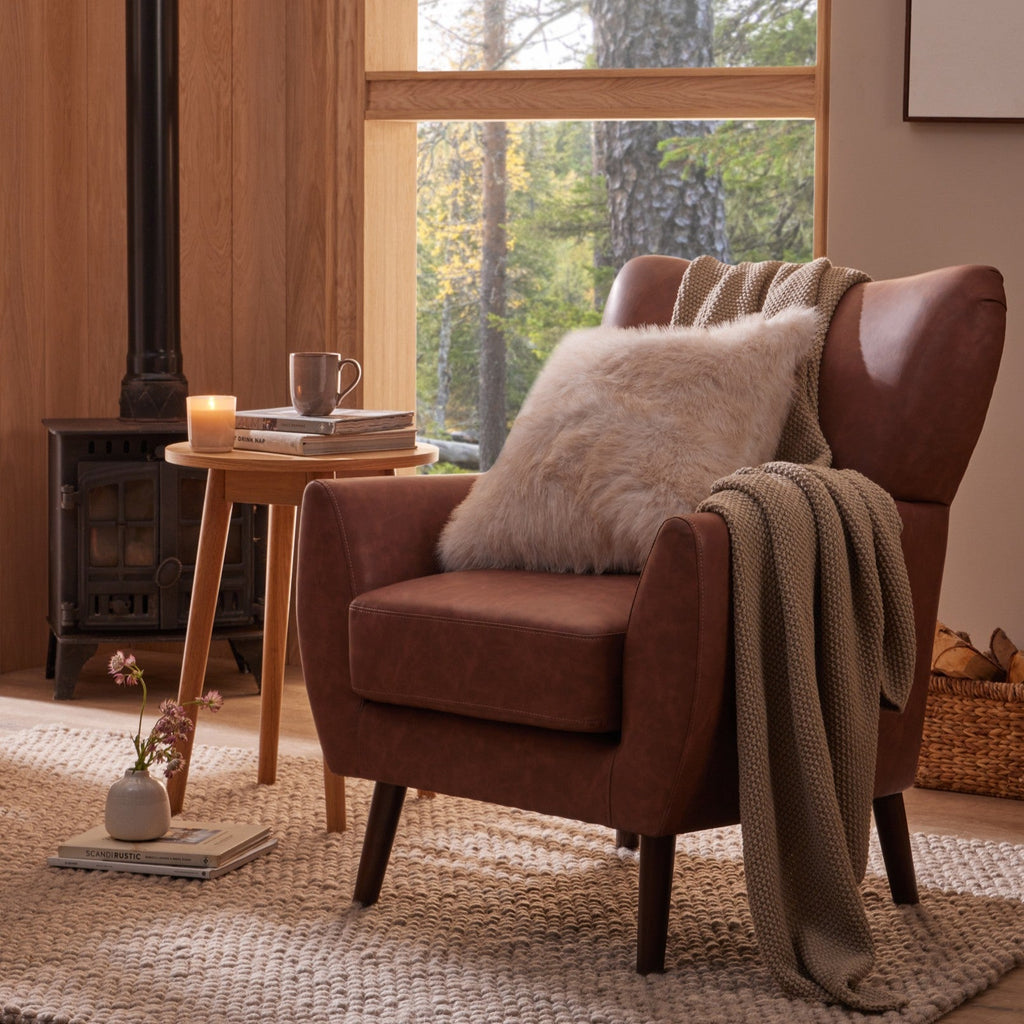 Alia Accent Chair - Faux Leather Tan